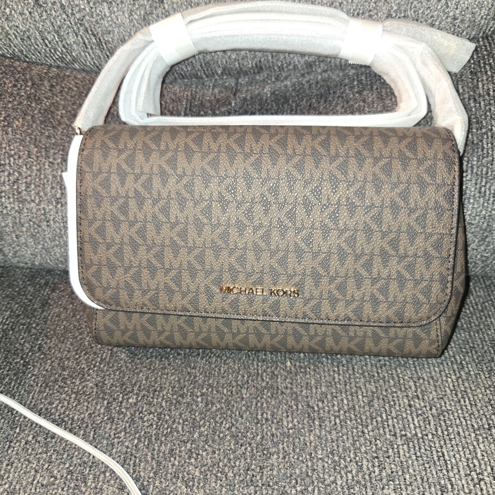 Michael Kors Brown Monogram Shoulder Bag